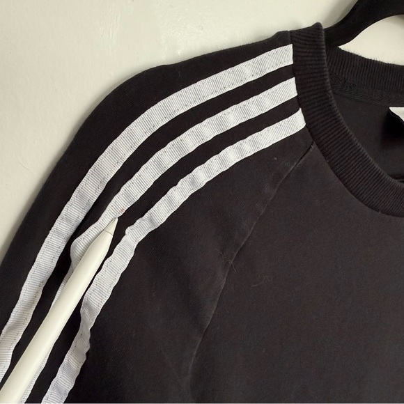 Adidas Originals 3-Stripes Bodycon T-Shirt Dress – Black – Size M (US 14) - Picture 7 of 8